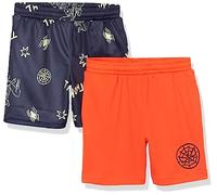 Amazon Essentials Disney | Marvel | Star Wars Pantalones Cortos de Malla para Baloncesto Niño, Pack de 2, Marvel Spiderman, 8 años