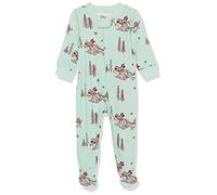 Amazon Essentials Disney | Marvel | Star Wars Pijama Ceñido de Algodón con Pies Unisex Bebés, Mickey Winter - Baby Snug-fit, 3-6 meses