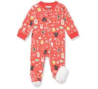 Amazon Essentials Disney | Marvel | Star Wars Pijama Ceñido de Algodón con Pies Unisex Bebés, Star Wars Holiday - Sleep & Play, Prematuro