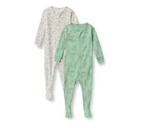 Amazon Essentials Disney - Marvel - Star Wars - Pijama Unisex de algodón con pies para bebés y niños pequeños, Paquete múltiple, Estampado Bambi Nature 24 Meses