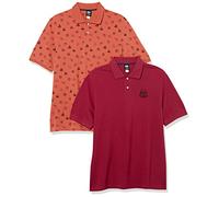 Amazon Essentials Disney | Marvel | Star Wars Polo de Piqué de Algodón de Ajuste Normal Hombre, Pack de 2, Star Wars Red Stormtrooper, XL