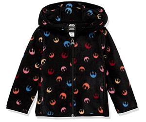 Amazon Essentials Disney | Marvel | Star Wars | Princess Chaquetas de Forro Polar con Capucha y Cremallera Completa Niña, Star Wars Rebelde, 3 años