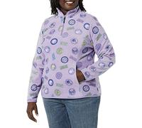 Amazon Essentials Disney | Marvel | Star Wars | Princess Chaquetas de Forro Polar con Cuello Perkins y Cremallera de un Cuarto Mujer, Marvel Logo, L