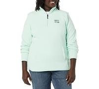 Amazon Essentials Disney | Marvel | Star Wars | Princess Chaquetas de Forro Polar con Cuello Perkins y Cremallera de un Cuarto Mujer, Marvel Comic Logo, XS