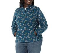 Amazon Essentials Disney | Marvel | Star Wars | Princess Chaquetas de Forro Polar con Cuello Perkins y Cremallera de un Cuarto Mujer, Logotipo de Star Wars, XS
