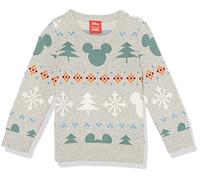 Amazon Essentials Disney | Marvel | Star Wars | Princess Jerséis con cuello redondo Niña, Mickey Fair Isle - Girls, 4 años