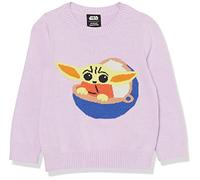 Amazon Essentials Disney | Marvel | Star Wars | Princess Jerséis con cuello redondo Niña, Star Wars Grogu - Girls, 5 años