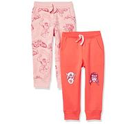 Amazon Essentials Disney | Marvel | Star Wars | Princess Pantalón Deportivo Jogger de Forro Polar Niña, Pack de 2, Rosa Los Vengadores de Marvel, 5 años