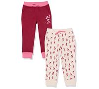 Amazon Essentials Disney | Marvel | Star Wars | Princess Pantalón Deportivo Jogger de Forro Polar Niña, Pack de 2, Mickey Peace, 10 años