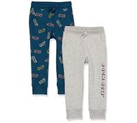 Amazon Essentials Disney | Marvel | Star Wars | Princess Pantalón Deportivo Jogger de Forro Polar Niña, Pack de 2, Estampado Logotipo de Star Wars, 3 años