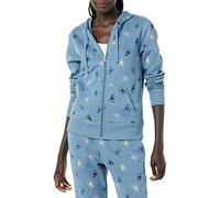 Amazon Essentials Disney | Marvel | Star Wars | Princess Sudaderas de Forro Polar con Capucha y Cremallera (Disponible en Tallas Grandes) Mujer, Estampado de Pantera Negra de Marvel, L