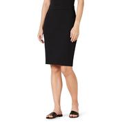 Amazon Essentials Falda lápiz Entallada sin Cierre de Punto Ponte por Encima de la Rodilla Mujer, Negro, M