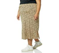 Amazon Essentials Falda midi de punto sin cierre (disponible en tallas grandes) Mujer, Camel Estampado de Animales, 6XL Grande