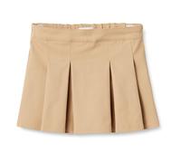 Amazon Essentials Falda Pantalón Plisada de Uniforme Niña, Bronceado Caqui, 3 años