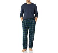 Amazon Essentials Hombre Conjunto de Pijama con Pantalón de Franela y Camiseta de Manga Larga
