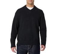 Amazon Essentials Jersey con Cuello en V en Mezcla de Algodón y Corte Estándar Hombre, Negro, XL