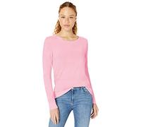 Amazon Essentials Jersey de Cuello Caja Ligero de Manga Larga (Disponible en Tallas Grandes) Mujer, Rosa Claro, XS