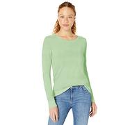 Amazon Essentials Jersey de Cuello Caja Ligero de Manga Larga (Disponible en Tallas Grandes) Mujer, Verde Menta Brillante, M