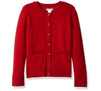 Amazon Essentials Jersey Tipo Cárdigan de Corte Ajustado con Cuello Redondo Niñas