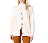 Amazon Essentials Jersey Tipo cárdigan Holgado de Peso Medio con Cuello de Pico Mujer, Cáscara de Huevo, L