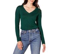 Amazon Essentials Jersey Tipo Túnica Ligero de Manga Larga y Cuello en Pico (Disponible en Tallas Grandes) Mujer, Verde Oscuro, XL