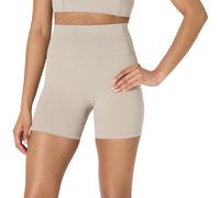 Amazon Essentials Leggings Cortos Deportivos FormFlex para Ciclismo y Yoga, Suaves, de Cintura Alta de 13 cm Mujer, Gris Topo, L