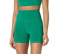 Amazon Essentials Leggings Cortos Deportivos FormFlex para Ciclismo y Yoga, Suaves, de Cintura Alta de 13 cm Mujer, Verde Esmeralda, L