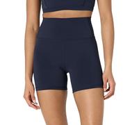 Amazon Essentials Leggings Cortos Deportivos FormFlex para Ciclismo y Yoga, Suaves, de Cintura Alta de 13 cm Mujer, Azul Marino, L