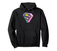 Amazon Essentials Logotipo 3D en forma de tablero de ajedrez brillante de Superman de DC Comics Sudadera con Capucha