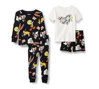 Amazon Essentials Looney Tunes Conjuntos de Pijama Ceñidos de Algodón Unisex Niño, Pandilla de Looney Tunes - Niños, 3 años