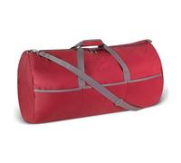 Amazon Essentials Macuto de Nailon Plegable Extragrande de 82,3cm para Viajes o Almacenamiento con Bolsillos con Cremallera, 150L, Capacidad de 22,68kg, Rojo (anteriormente Amazon Basics)