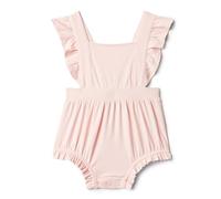 Amazon Essentials Mameluco con volantes para niñas pequeñas, rosa claro, 3-6 meses