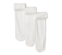 Amazon Essentials Medias De Transición Para Danza Niña, 3 Pares, Blanco, 6-7 años