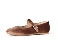 Amazon Essentials Merceditas Mujer, Marrón Terciopelo, 37.5 EU