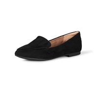 Amazon Essentials Mocasín Plano Mujer, Negro Micro Gamuza, 43 EU