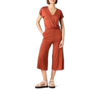 Amazon Essentials Mono Corto de Manga Corta con Sobrepelliz y Pernera Ancha con Cintura Elástica Mujer, Arcilla, XXL