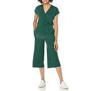 Amazon Essentials Mono Corto de Manga Corta con Sobrepelliz y Pernera Ancha con Cintura Elástica Mujer, Estampado de Nubes, M