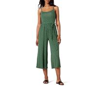 Amazon Essentials Mono Holgado de Punto con Pernera Ancha y más Corta Mujer, Verde Floral, XS