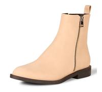 Amazon Essentials Mujer Botines planos con cremallera exterior
