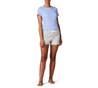 Amazon Essentials Mujer Conjunto de Camisetas para Dormir y Pantalón Corto de Popelín