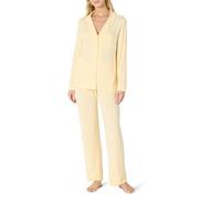 Amazon Essentials Mujer Conjunto de Pijama de Modal Elástico con Parte de Arriba Abotonada en el Frente y Manga Larga, y Pantalón de Longitud Completa