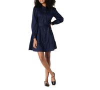 Amazon Essentials Mujer Vestido Camisero Escalonado de Satén de Algodón de Corte Recto