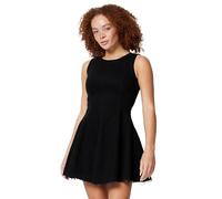 Amazon Essentials Mujer Vestido Corto de Mezclilla Ajustado y Acampanado