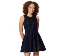 Amazon Essentials Mujer Vestido Corto de Mezclilla Ajustado y Acampanado