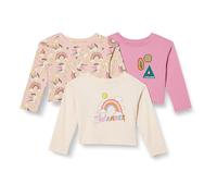 Amazon Essentials Niñas Camisetas de manga larga, Paquete de 3, Insignias/Unicornio/Wander, 8 años