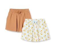Amazon Essentials Niñas Falda pantalón con bolsillo de parche, Paquete de 2, Caramelo Claro/Flor Gráfica, 5 años