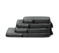 Amazon Essentials Organizadores de Equipaje con Cremallera de Compresión Ultraligeros, Paquete de 4, Gris