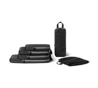 Amazon Essentials Organizadores de Equipaje con Cremallera de Compresión Ultraligeros, Paquete de 6, Negro