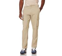 Amazon Essentials Pantalón Cargo, elástico y de Corte Ajustado (Disponible en Tallas Grandes y Largos Especiales) Hombre, Marrón Caqui, 29W / 34L