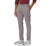 Amazon Essentials Pantalón Cargo, elástico y de Corte Ajustado (Disponible en Tallas Grandes y Largos Especiales) Hombre, Gris Oscuro, 30W / 34L